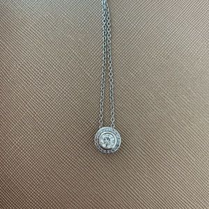 CZ pendant with halo